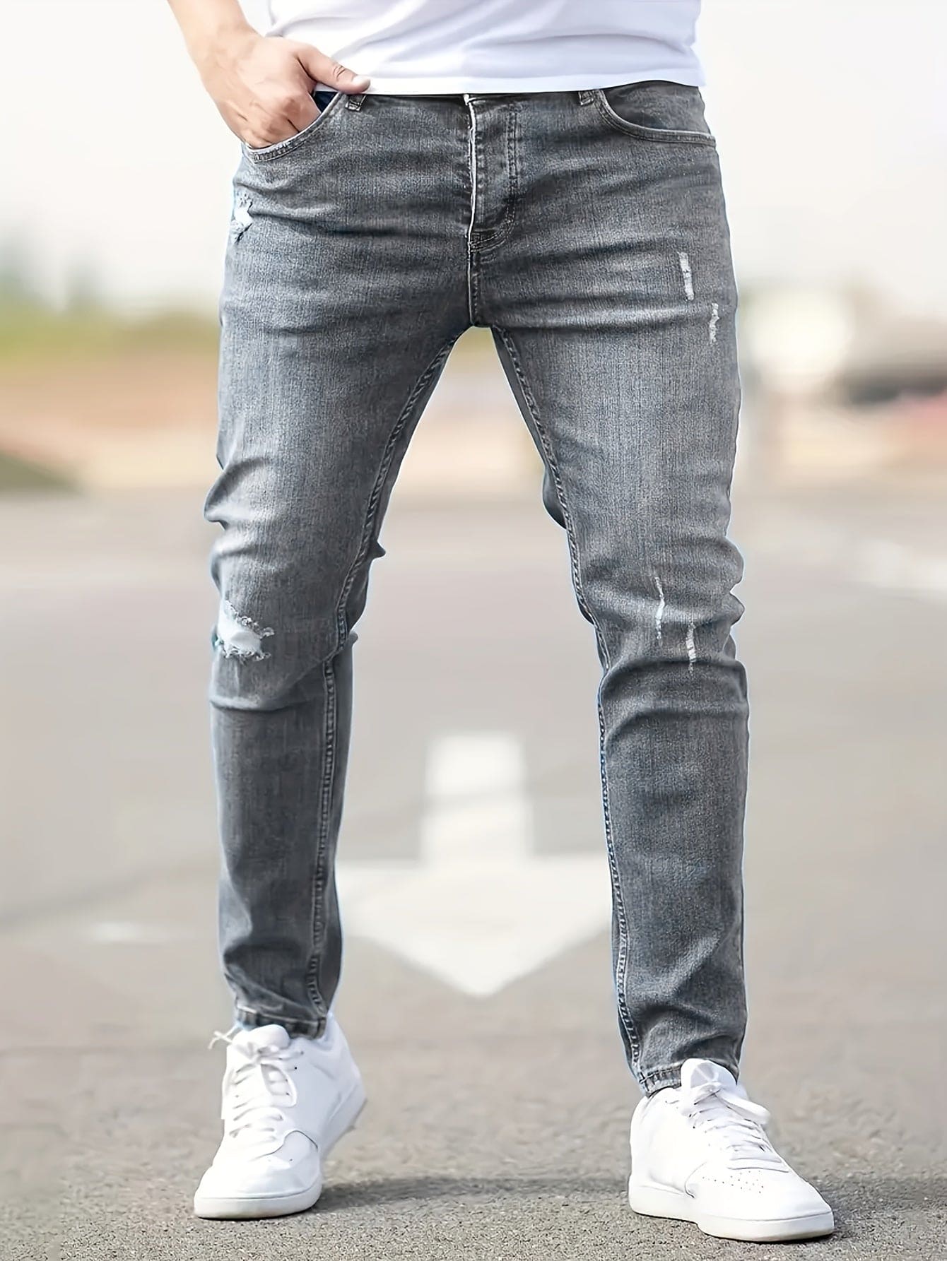 Steve | klassieke taillierte denimjurk.