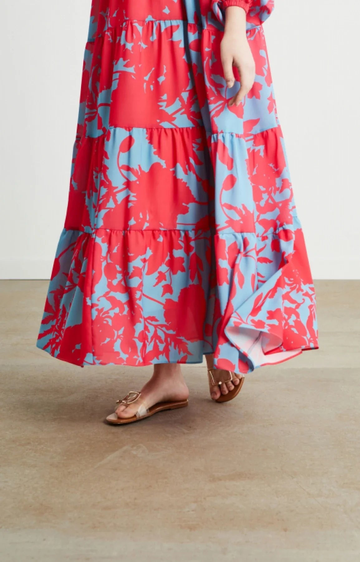 Leona | Blumenprint Maxi-Kleid