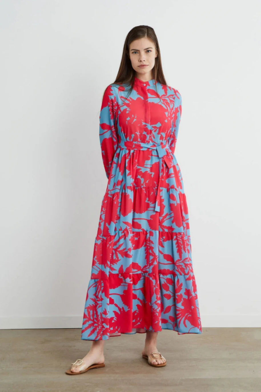 Leona | Blumenprint Maxi-Kleid