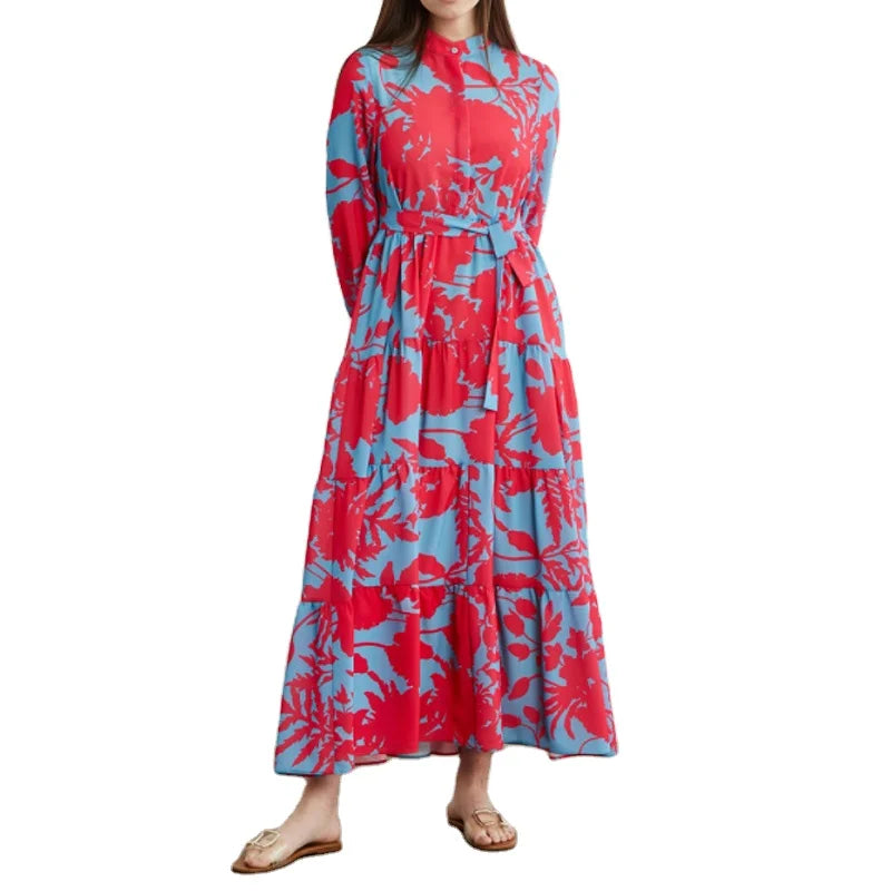 Leona | Blumenprint Maxi-Kleid
