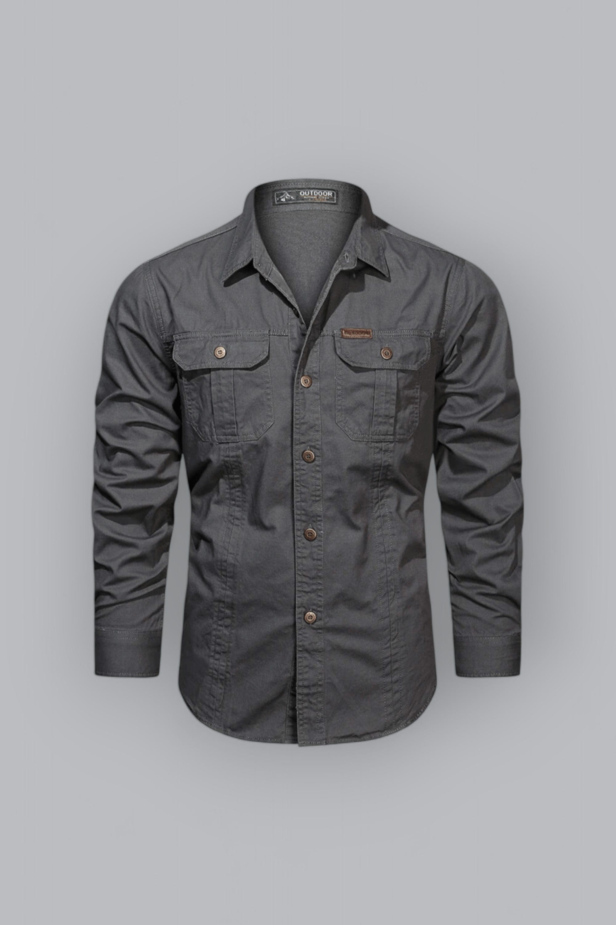 Jeff | Vintage Cargo Hemd, Sommerstil, Baumwolle