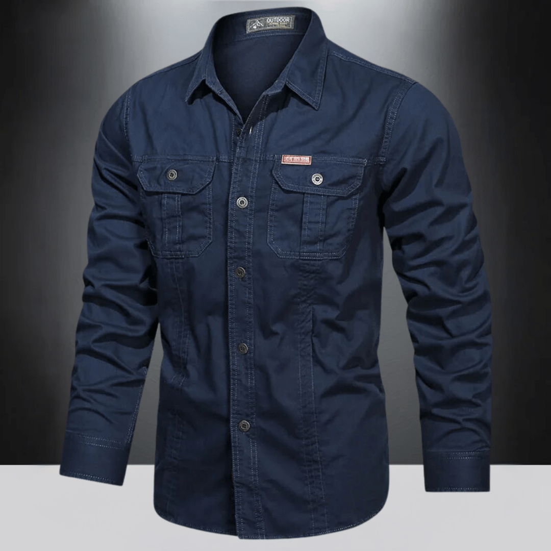 Jeff | Vintage Cargo Hemd, Sommerstil, Baumwolle