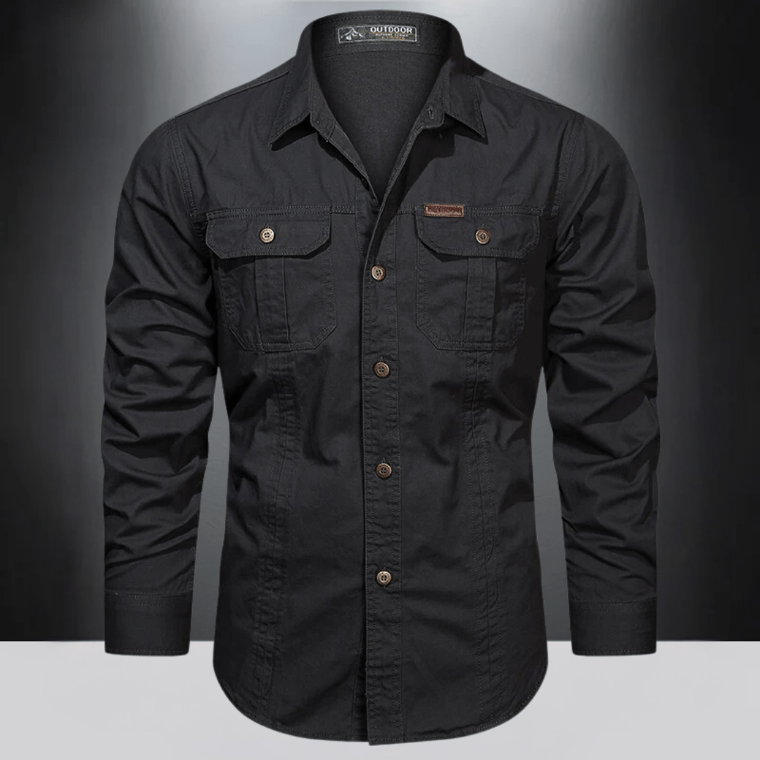Jeff | Vintage Cargo Hemd, Sommerstil, Baumwolle