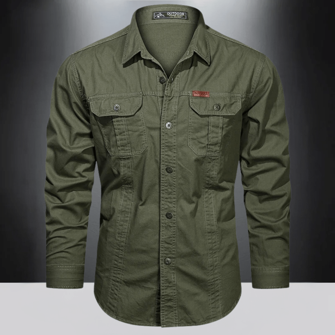 Jeff | Vintage Cargo Hemd, Sommerstil, Baumwolle